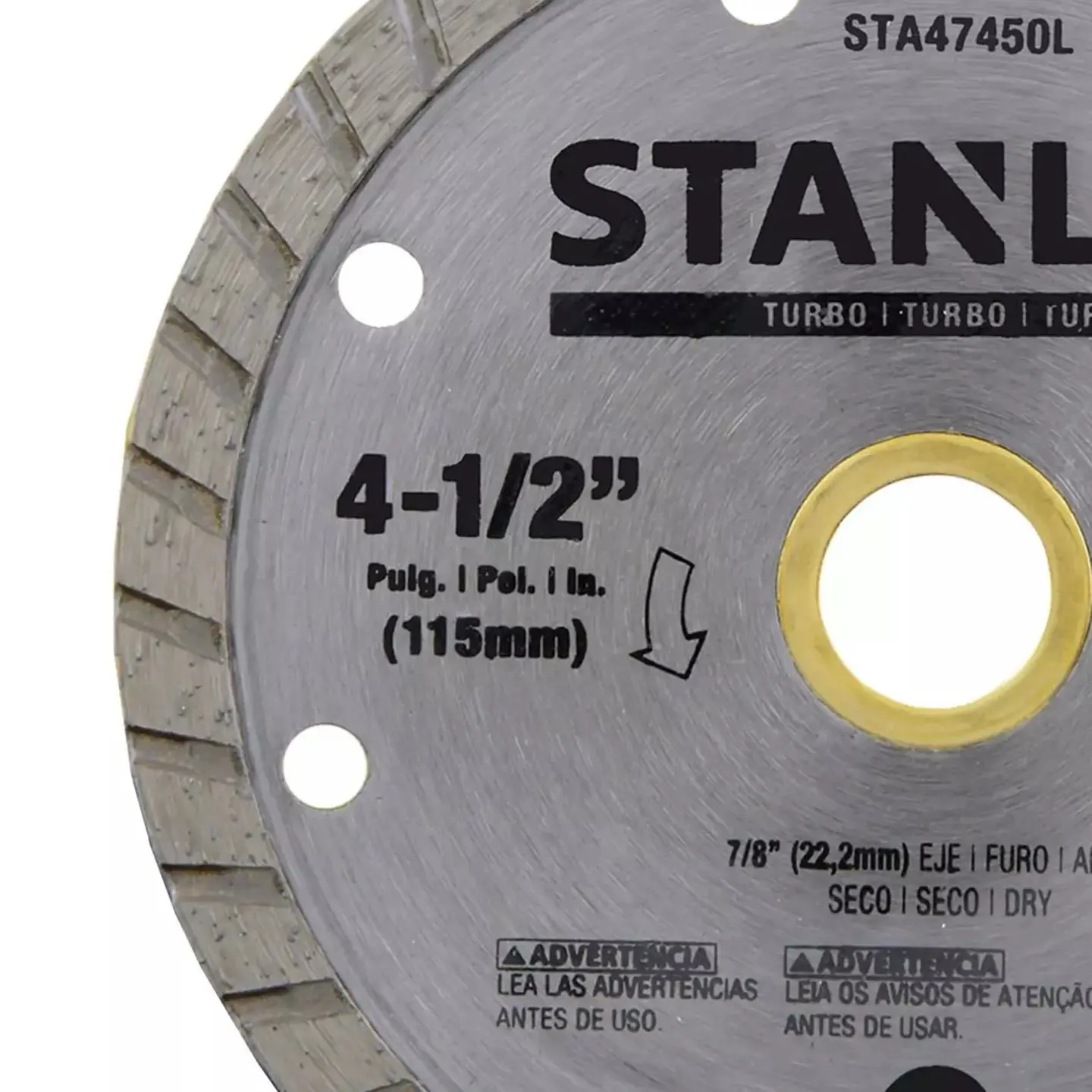 Disco Diamantado Turbo  4,5 eje 5/8-7/8 Stanley STA47450L 3