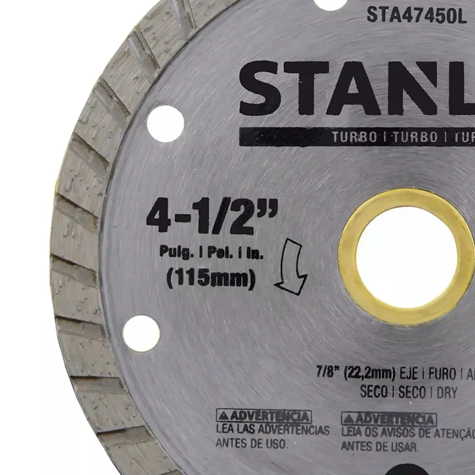 Disco Diamantado Turbo  4,5 eje 5/8-7/8 Stanley STA47450L 3