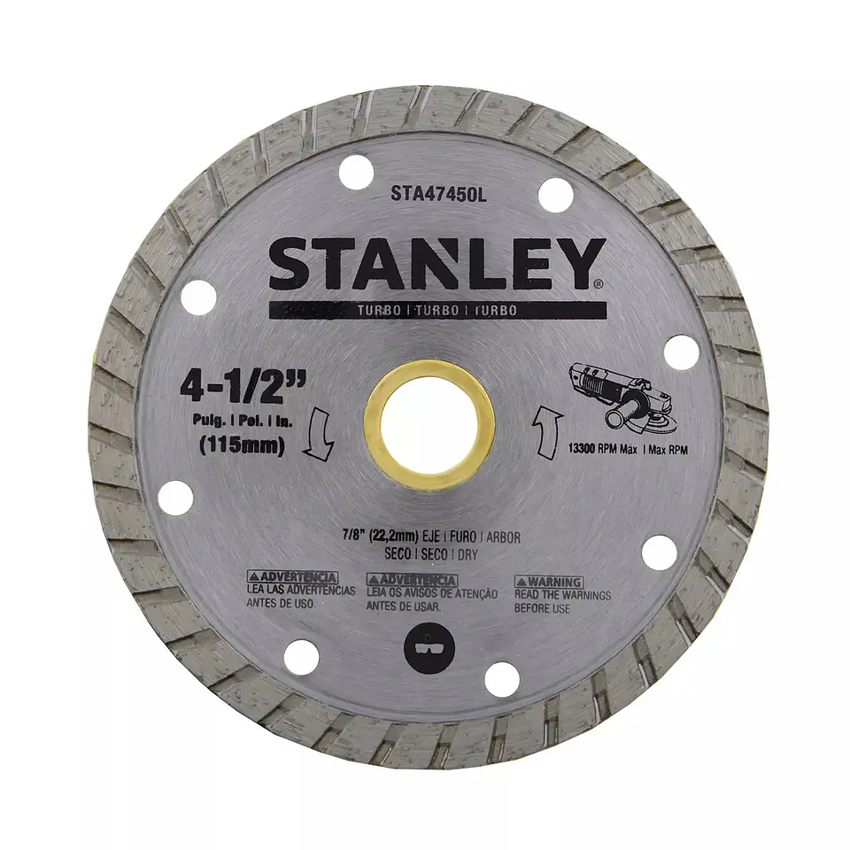 Disco Diamantado Turbo  4,5 eje 5/8-7/8 Stanley STA47450L 2