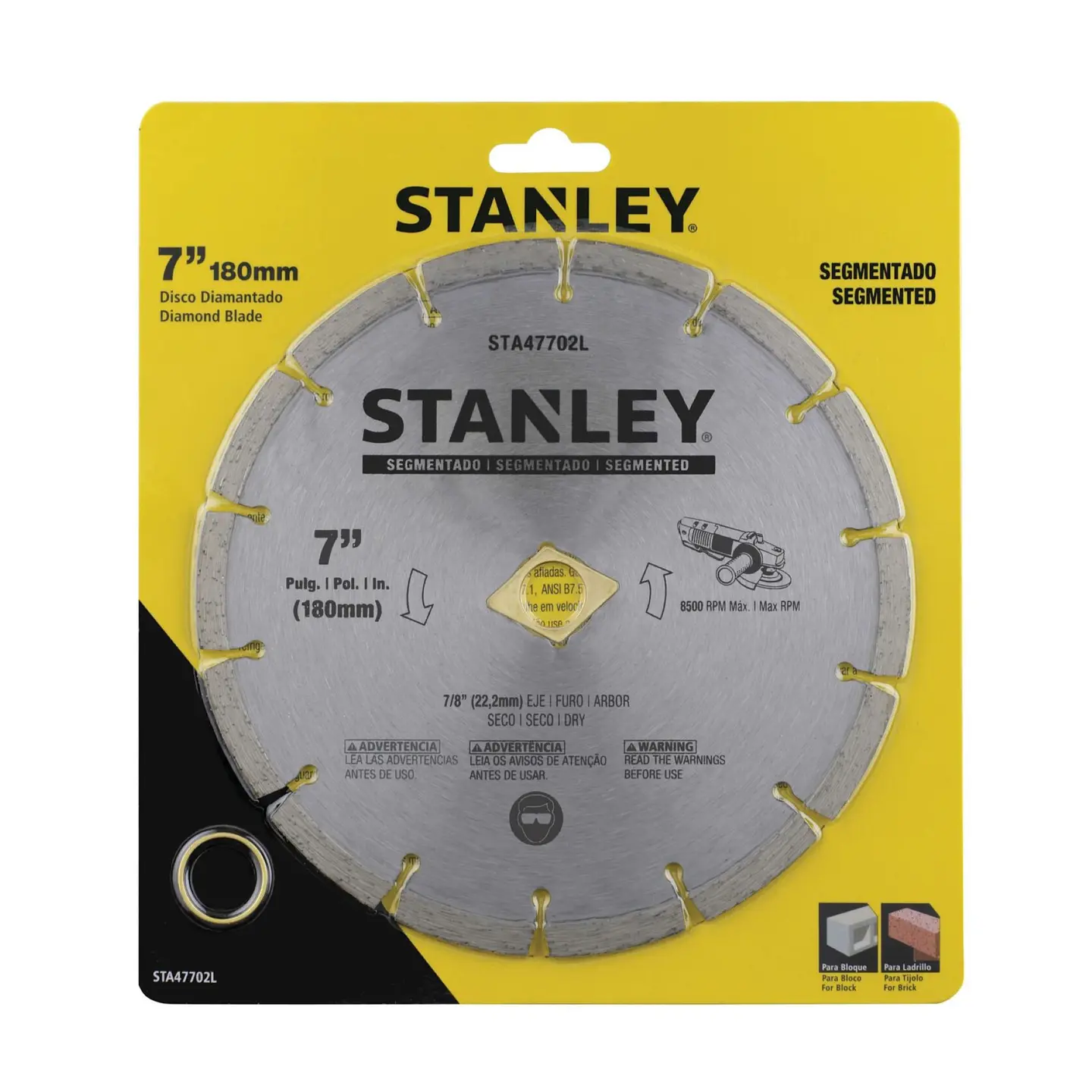 Disco Diamantado Segmentado 7 eje 5/8-7/8 Stanley STA47702L  1