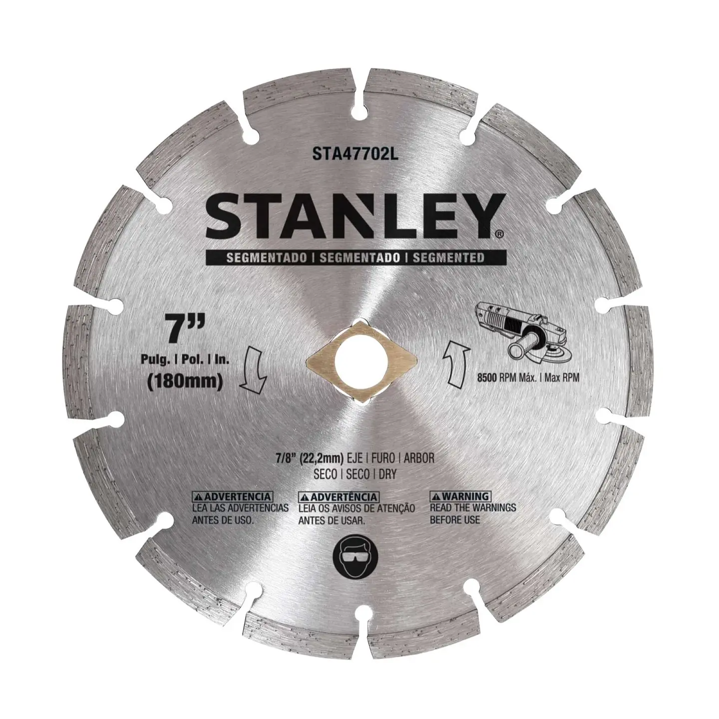 Disco Diamantado Segmentado 7 eje 5/8-7/8 Stanley STA47702L  2