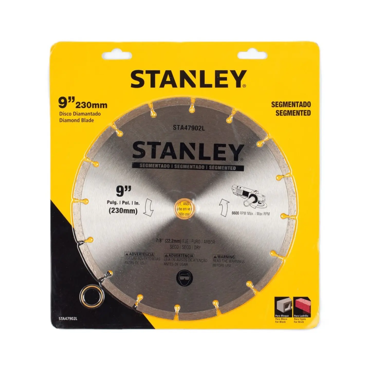 Disco Diamantado Segmentado 9 eje 5/8-7/8 Stanley STA47902L 1