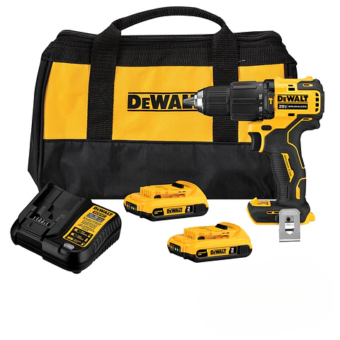 KIT TALADRO PERCUTOR DEWALT  1/2"  20V ATOMIC DCD709D2-B2