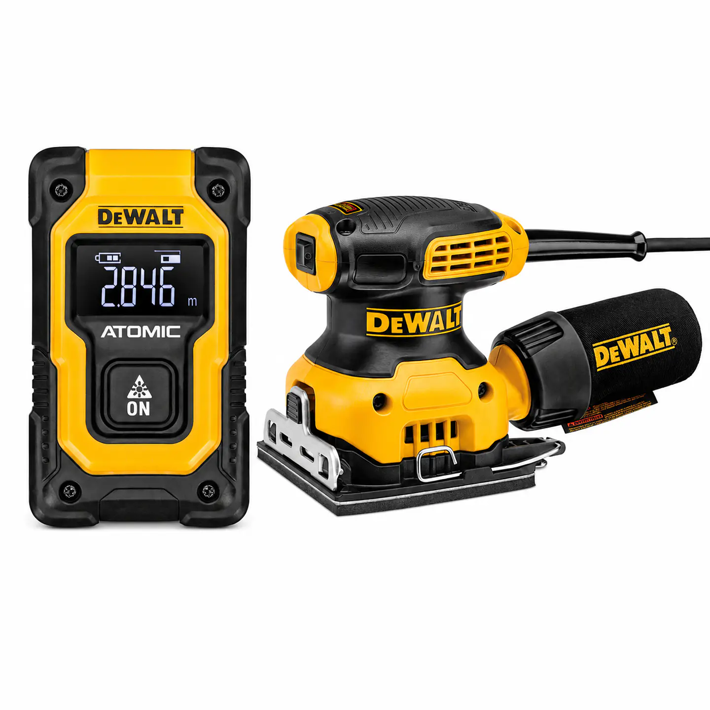 LIJADORA ORBITAL DWE6411 + REGALO MEDIDOR LÁSER DW055PL 16M 1