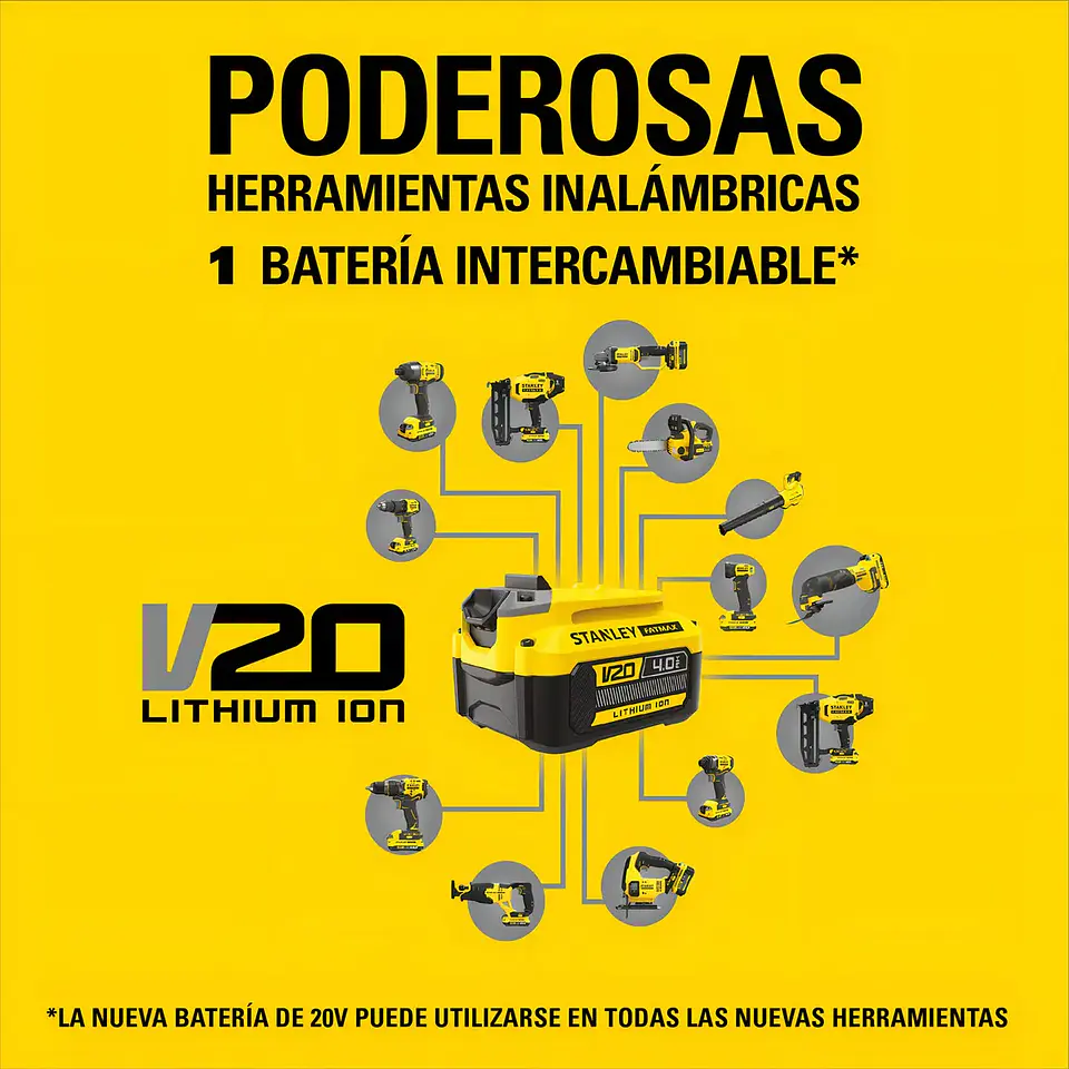 CLAVADORA INALÁMBRICA STANLEY SCN616-B2 – 20V MAX – CALIBRE 16  8