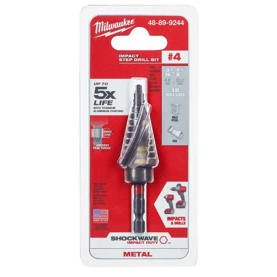 Broca Escalonada Milwaukee Shockwave Impact Duty #4 – 48-89-9244 2