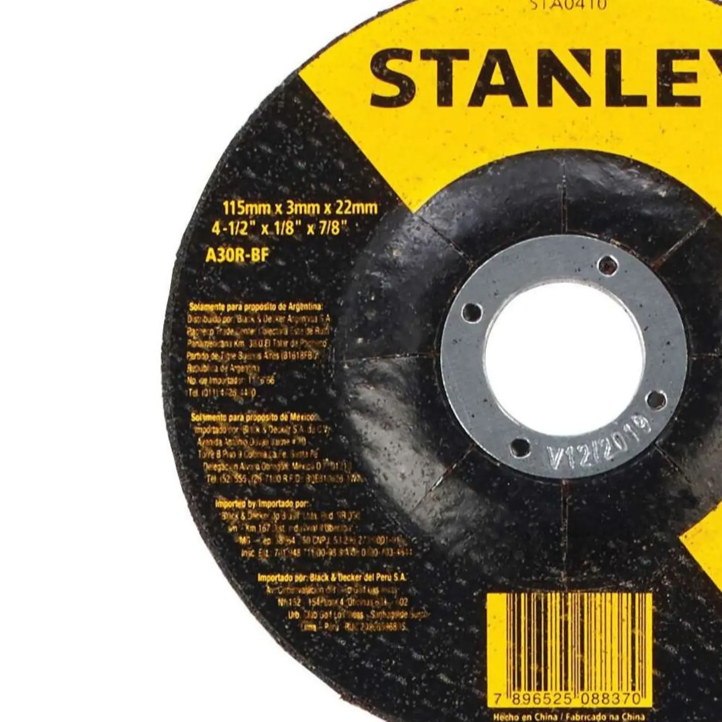Disco Corte Metal 4,5’’ (115 x 3 x 22 mm) Stanley STA0410 3