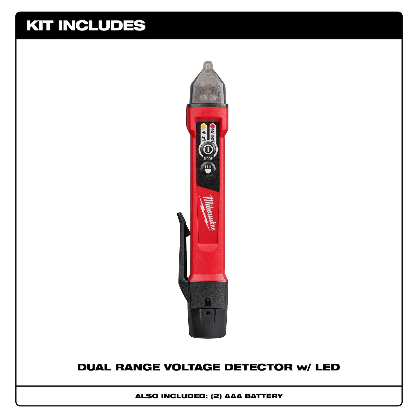 Detector de Voltaje Doble Rango Milwaukee 3203-20 con Luz LED 3