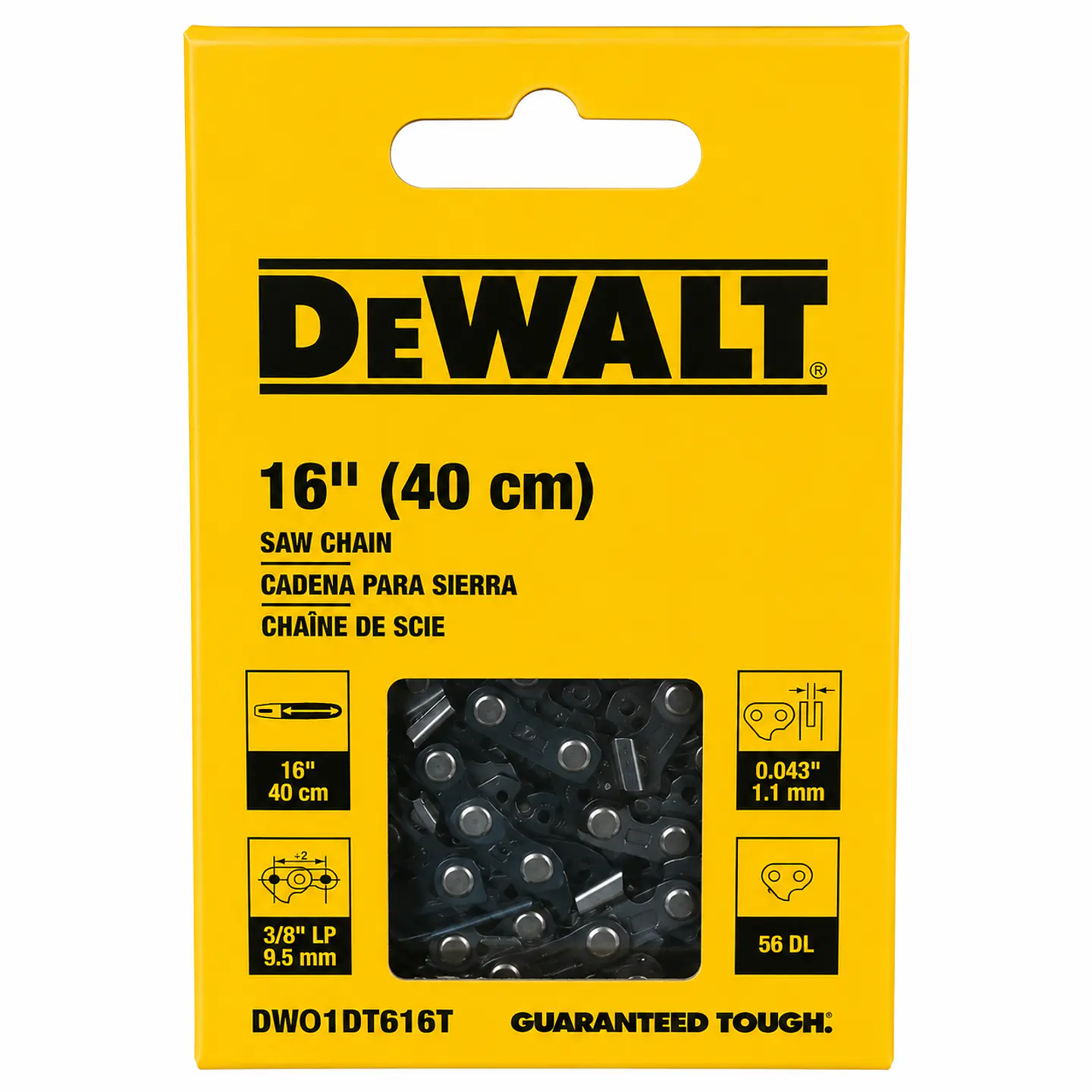 Cadena Repuesto Original DeWalt DWO1DT616T para Motosierra (DCCS670) 1