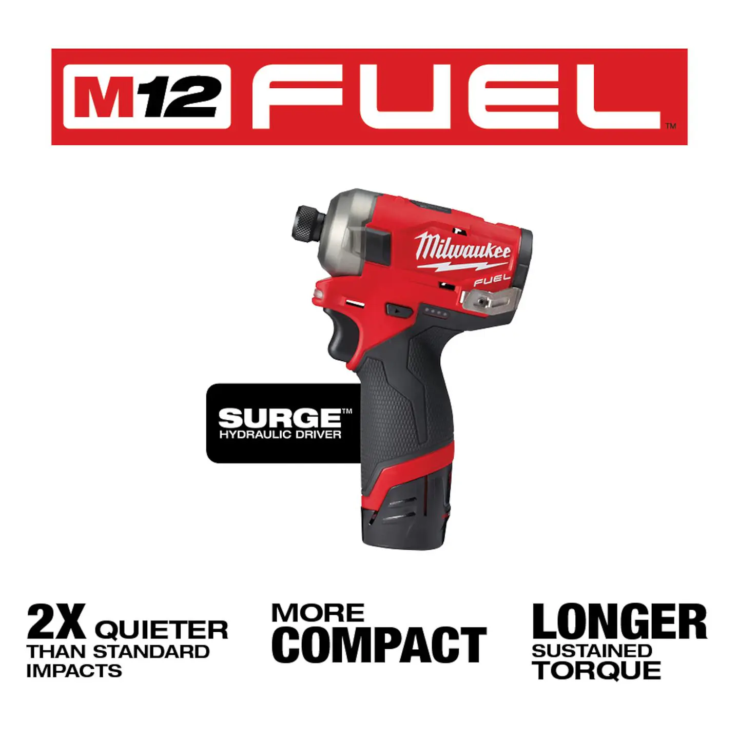 Atornillador de Impacto Hidraulico Milwaukee M12 Surge 2551-22 6