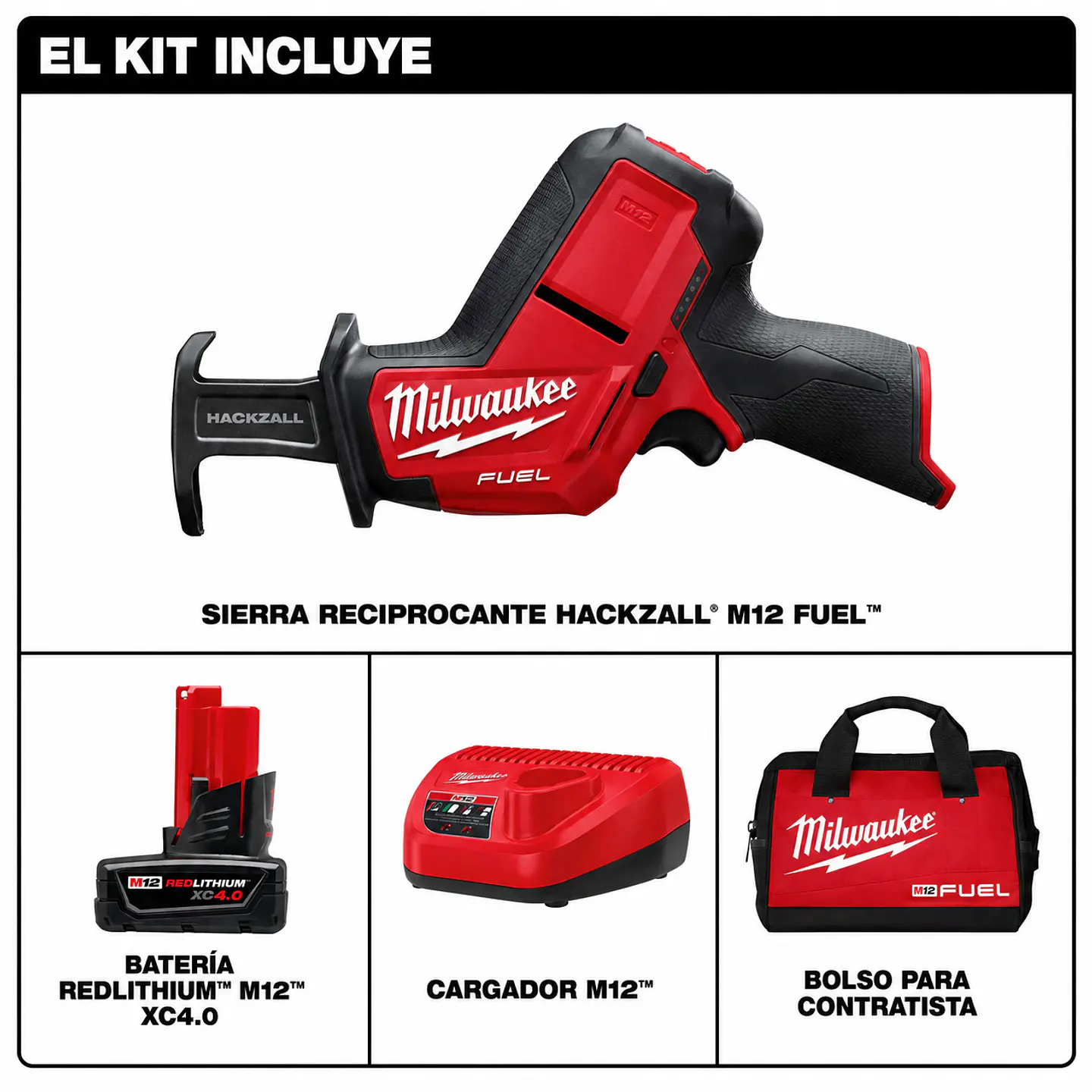 Sierra Sable Inalambrica Milwaukee M12 Fuel 2520-21XC 2