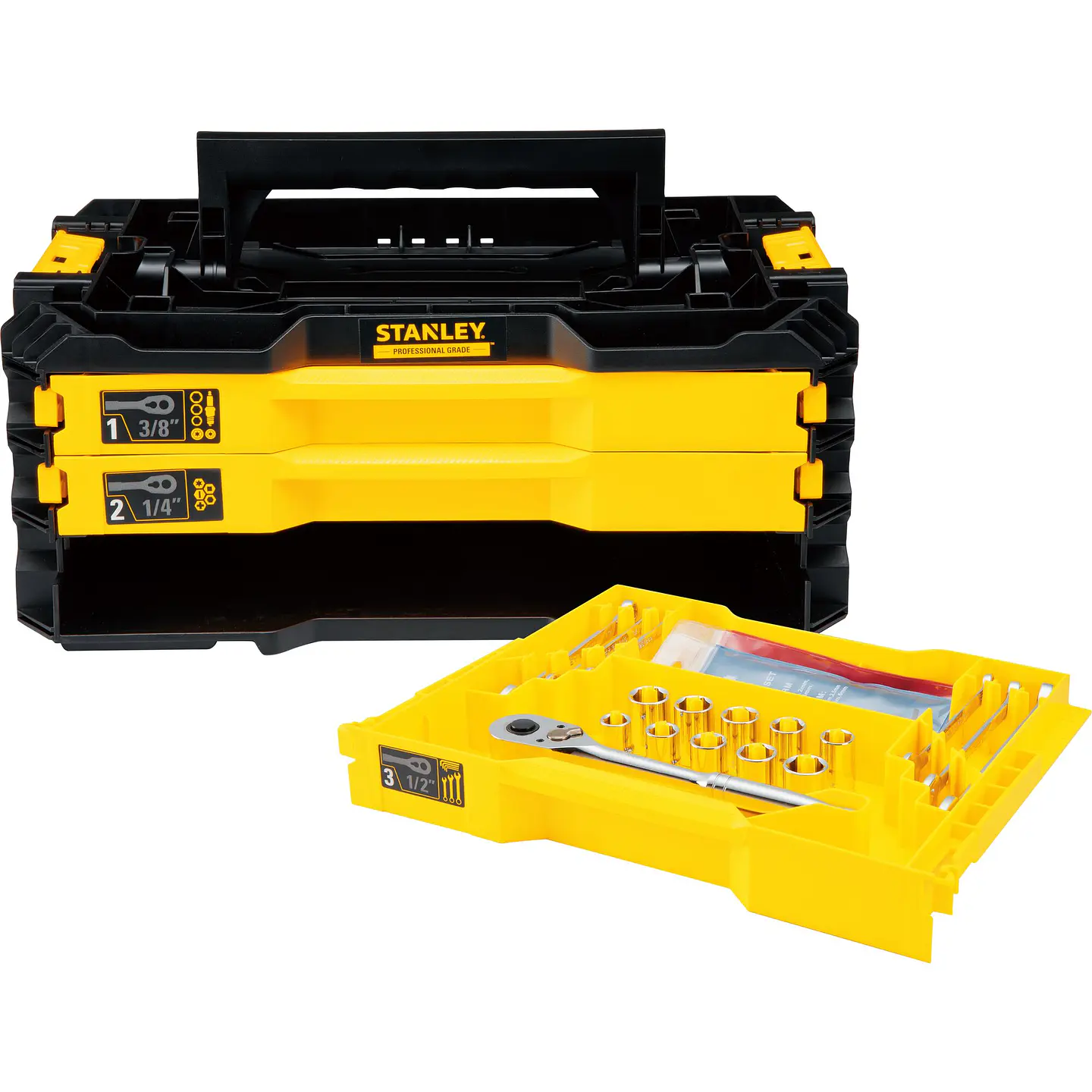 Juego de Dados Stanley 203 Pzs PRO-STACK STMT17993 2