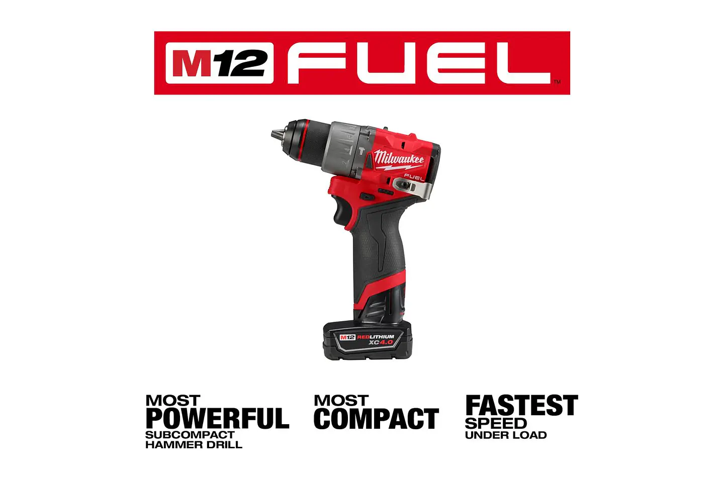 Taladro Percutor Milwaukee M12 FUEL 12V 3404-22 9