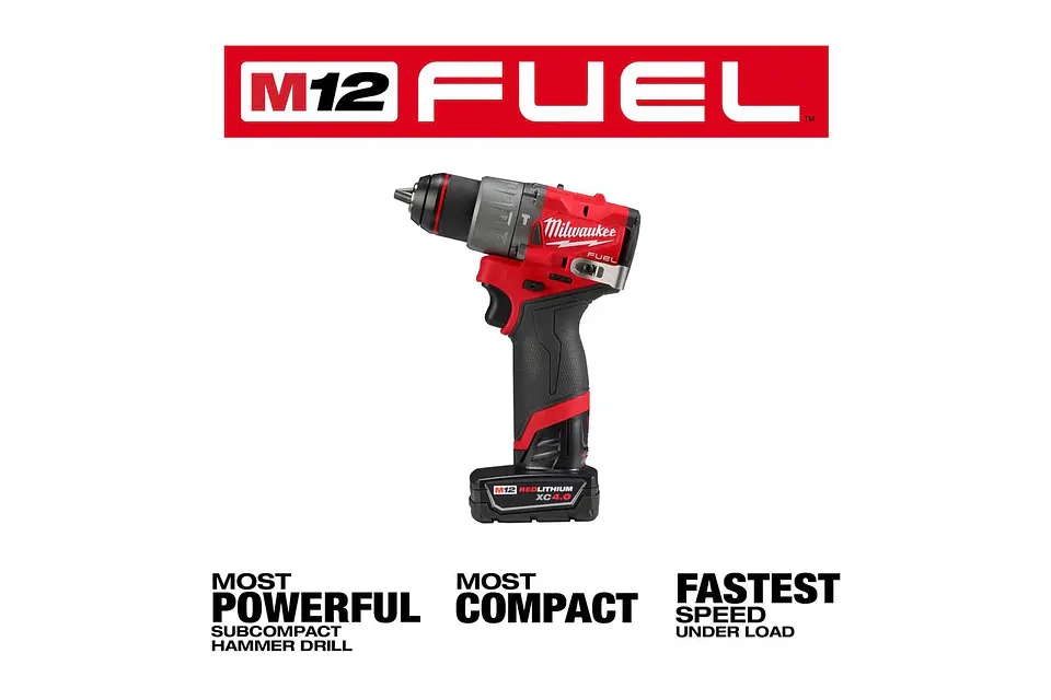 Taladro Percutor Milwaukee M12 FUEL 12V 3404-22 9