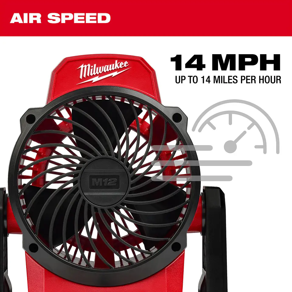 Ventilador Milwaukee M12 12V 0820-20 6