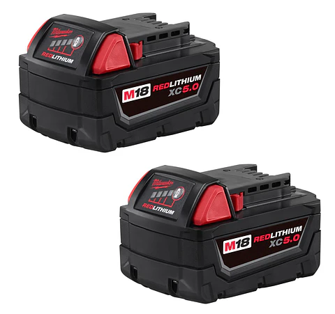 Set 2 Baterias Milwaukee M18 18V 5.0Ah 48-11-1852B