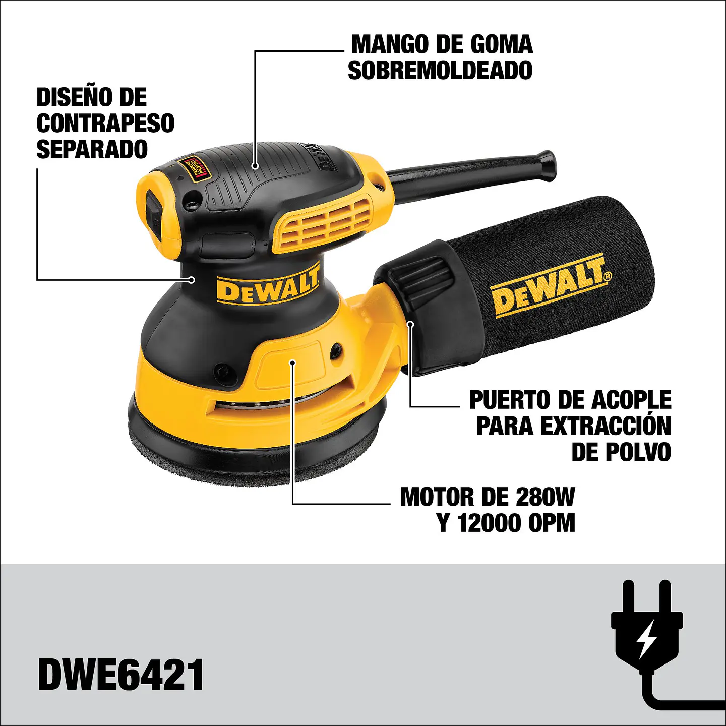 Lijadora Orbital DeWalt 5