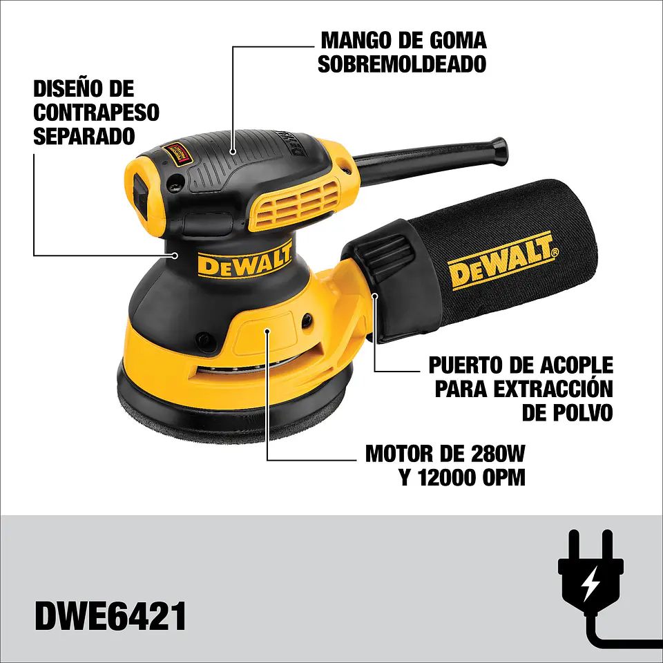 Lijadora Orbital DeWalt 5