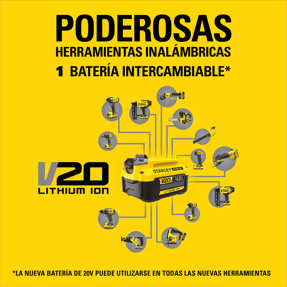 Batería 20V 6.0Ah Stanley FATMAX SB206-B2 2