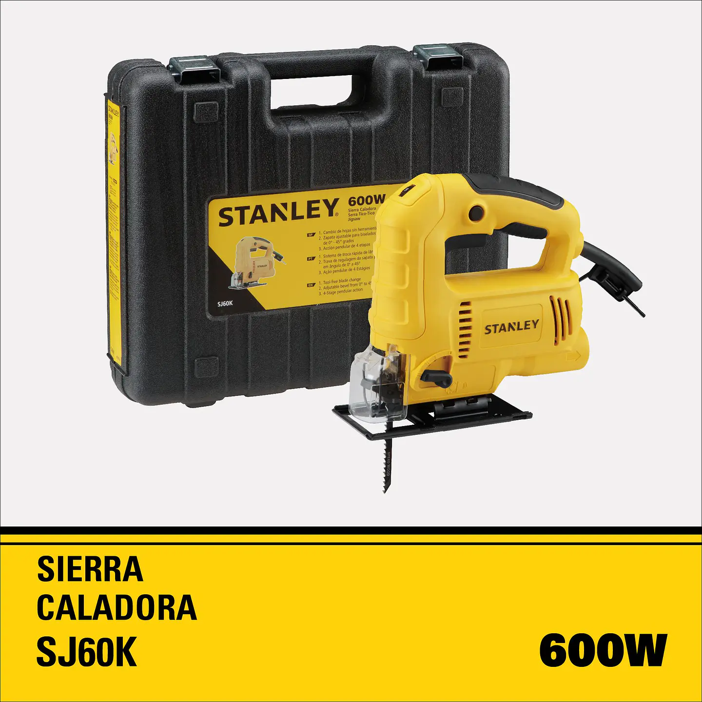 Sierra Caladora Stanley 600W SJ60K 9