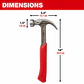 Martillo Milwaukee Garra Curva Cara Lisa 20oz 48-22-9080 - Miniatura 2