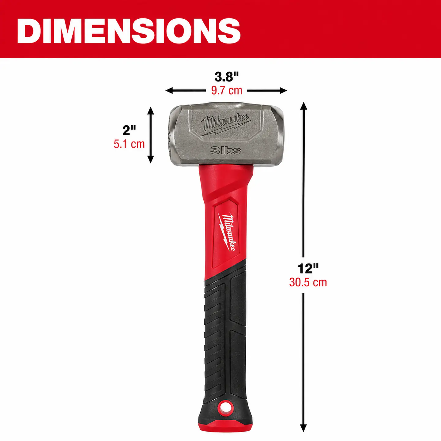 Combo Milwaukee 3 lb Acero Forjado 48-22-9310 2