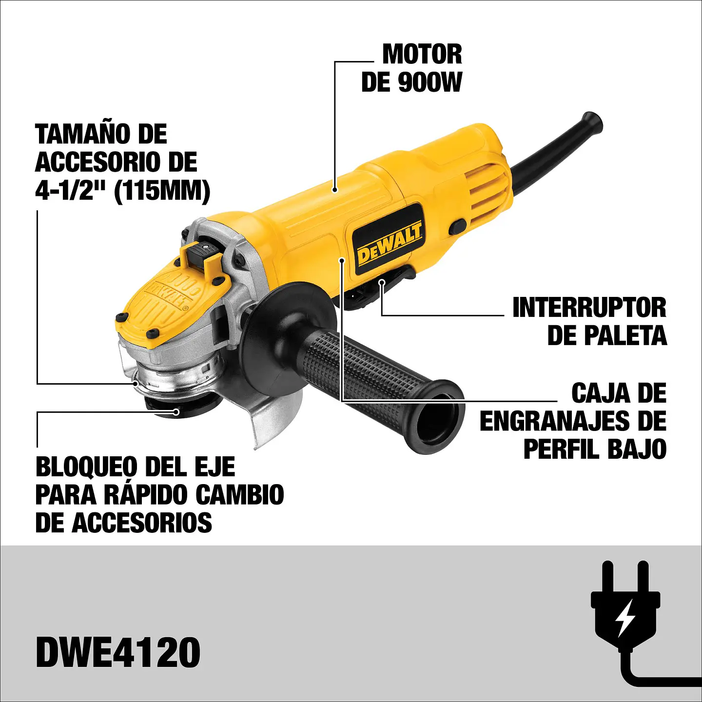 Esmeril DeWALT 4 1/2