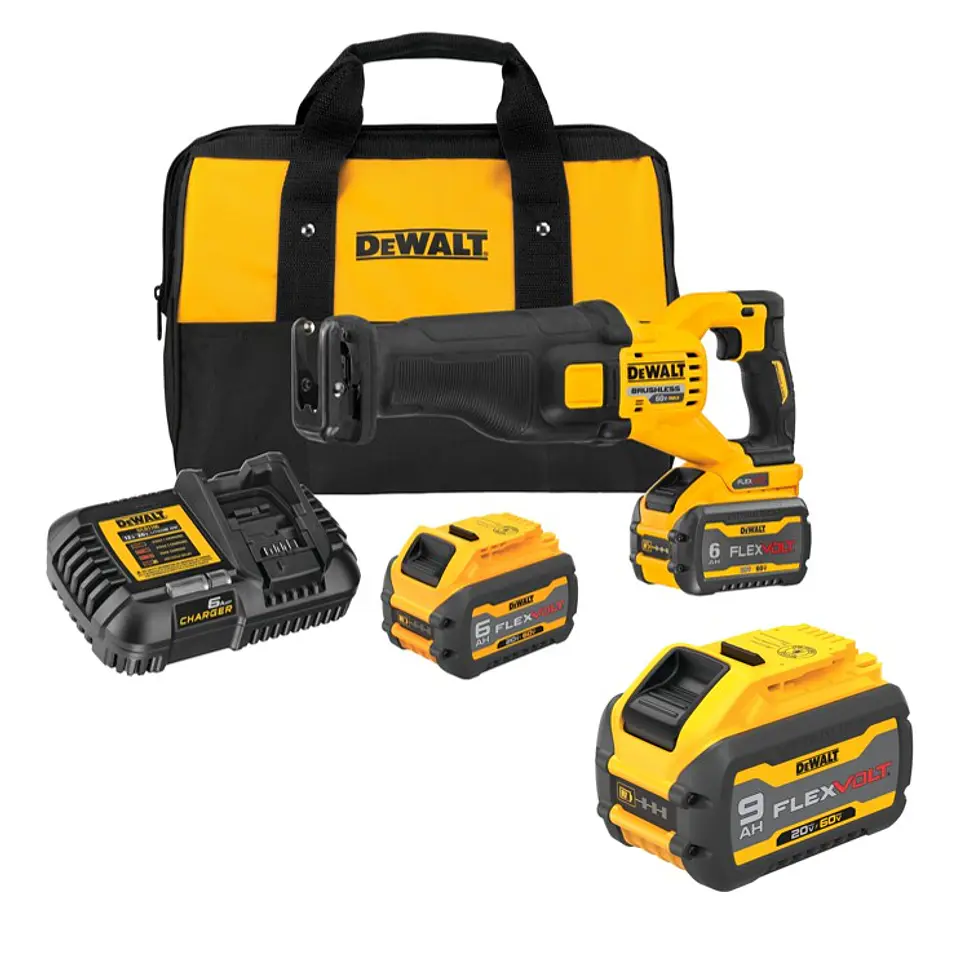 Sierra Sable DeWALT FLEXVOLT + Bateria FLEXVOLT 9 amp gratis 1