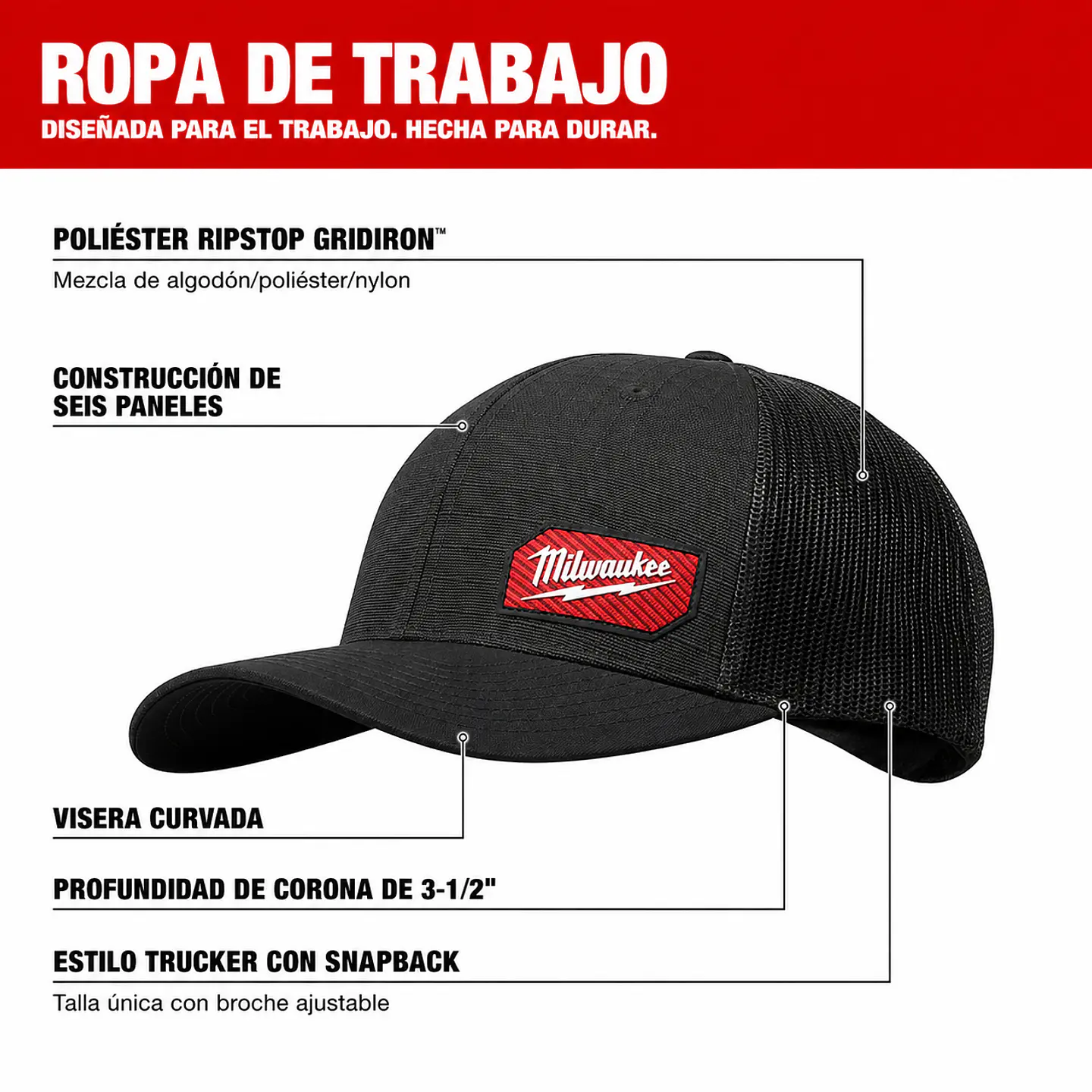Jockey Milwaukee GRIDIRON Ajustable Gris 505G 2