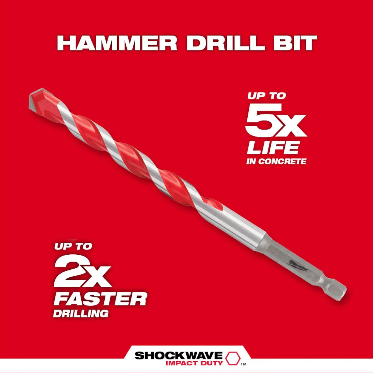 Set de 7 Brocas para Concreto SHOCKWAVE Carbide Milwaukee 48-20-9052 5