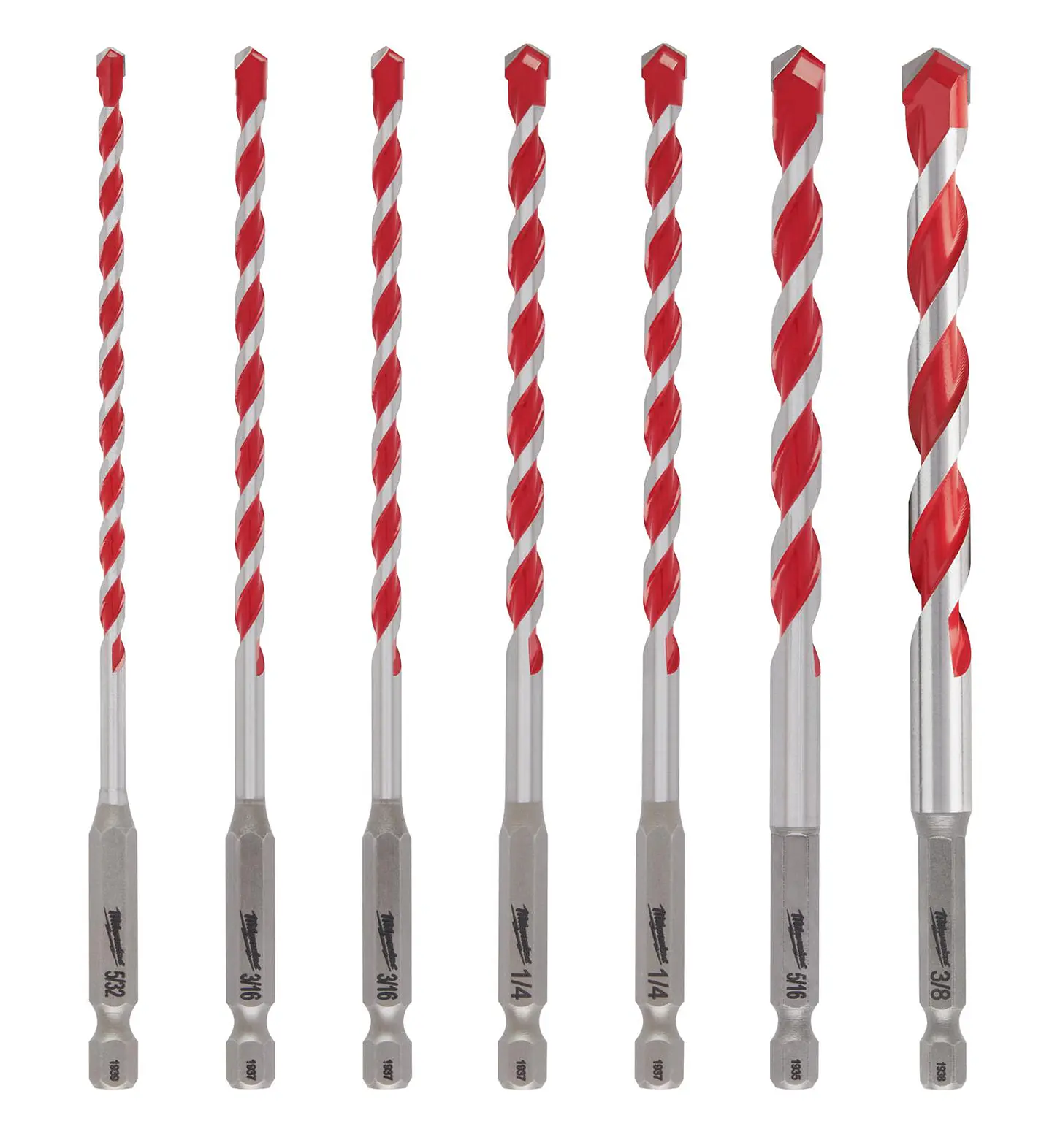 Set de 7 Brocas para Concreto SHOCKWAVE Carbide Milwaukee 48-20-9052 3