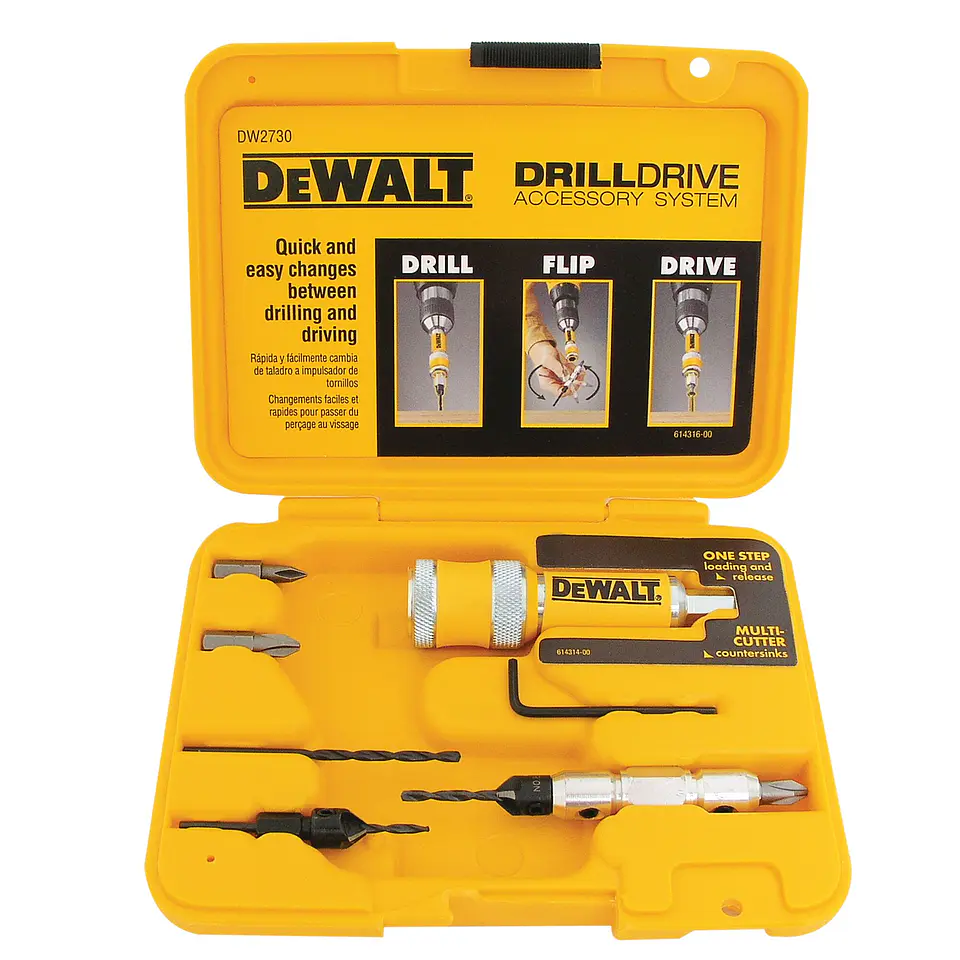 Set Avellanador/Atornillador 6mm DeWalt DW2730 1