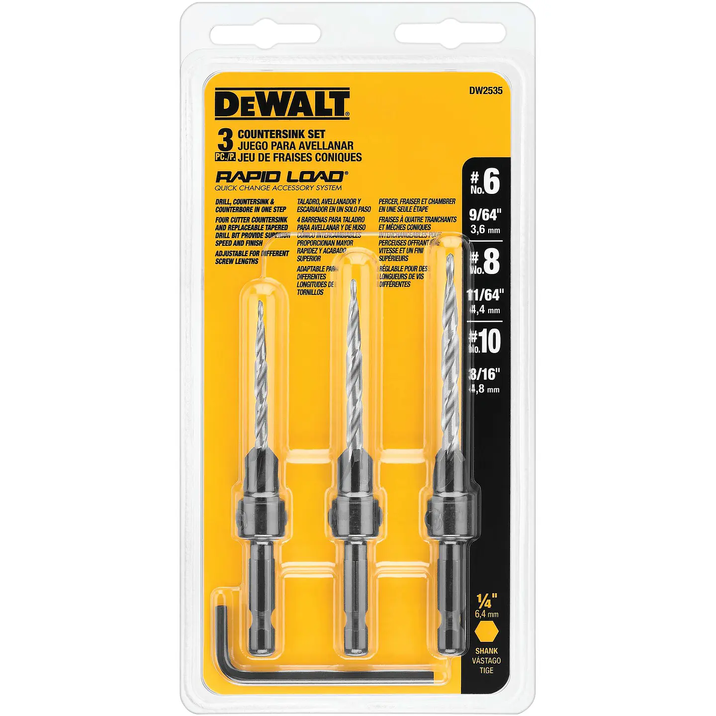 Set Brocas Avellanadoras DeWalt DW2535 1