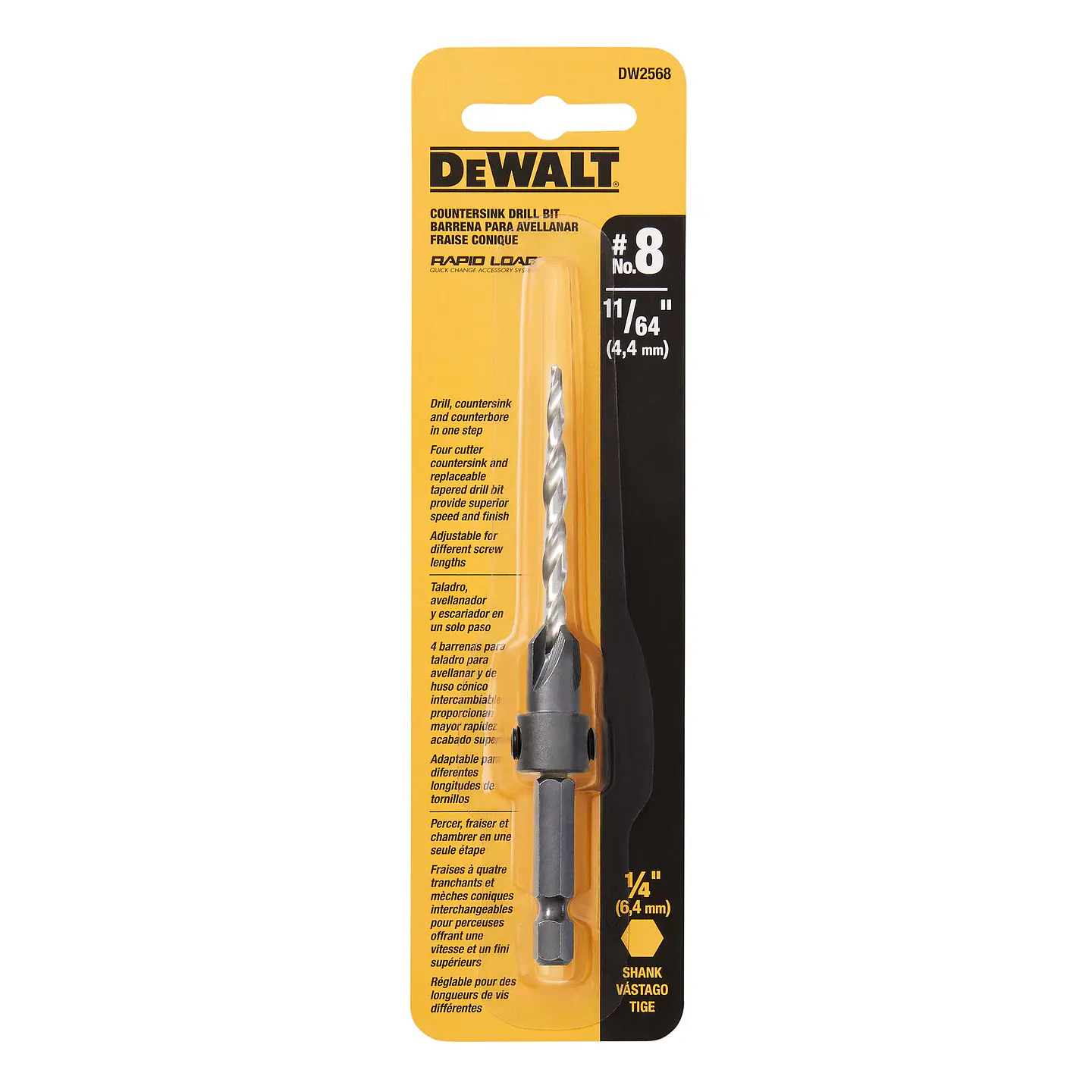Broca Avellanadora DeWalt N°8 DW2568-Z 4