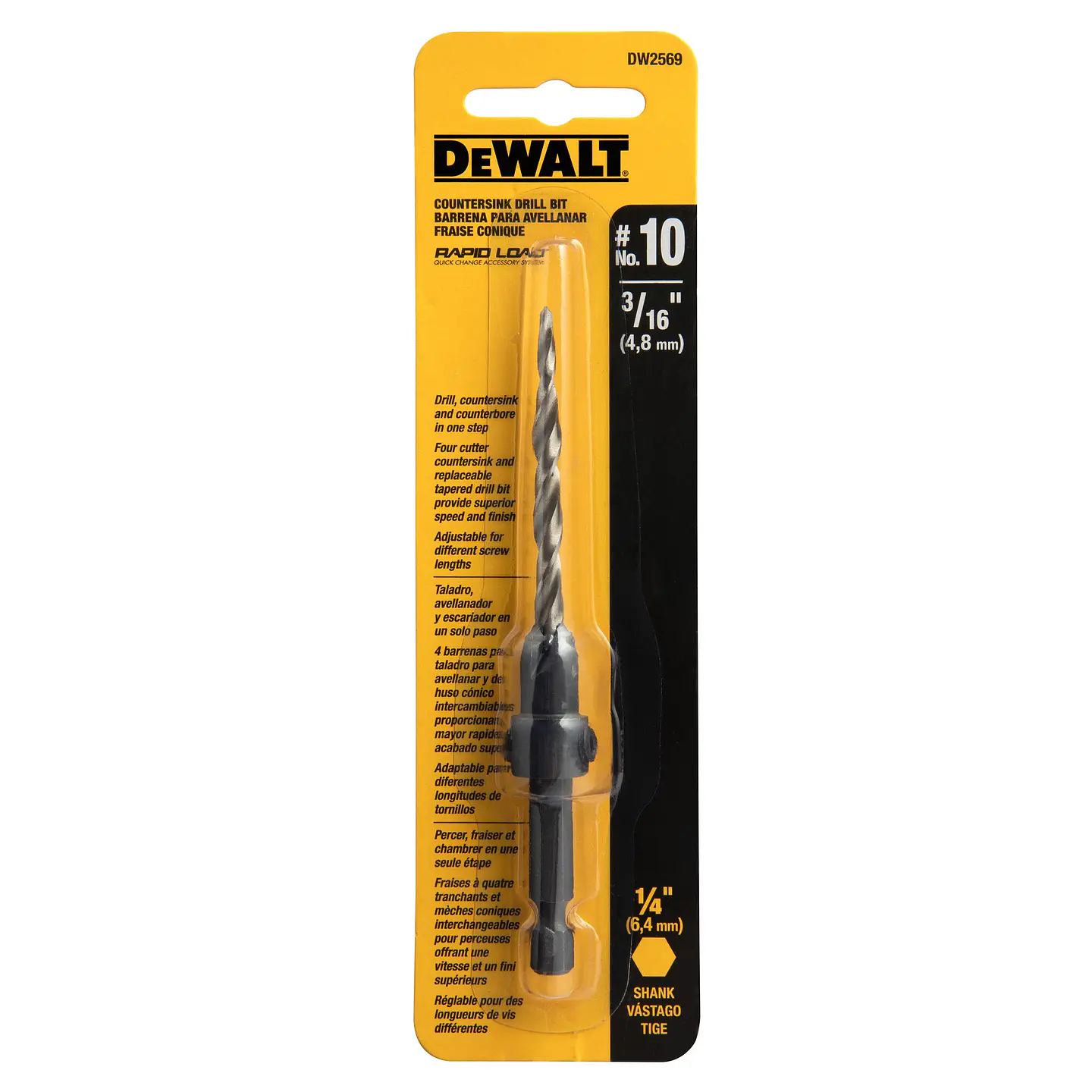 Broca Avellanadora DeWalt N°10 DW2569-Z 1