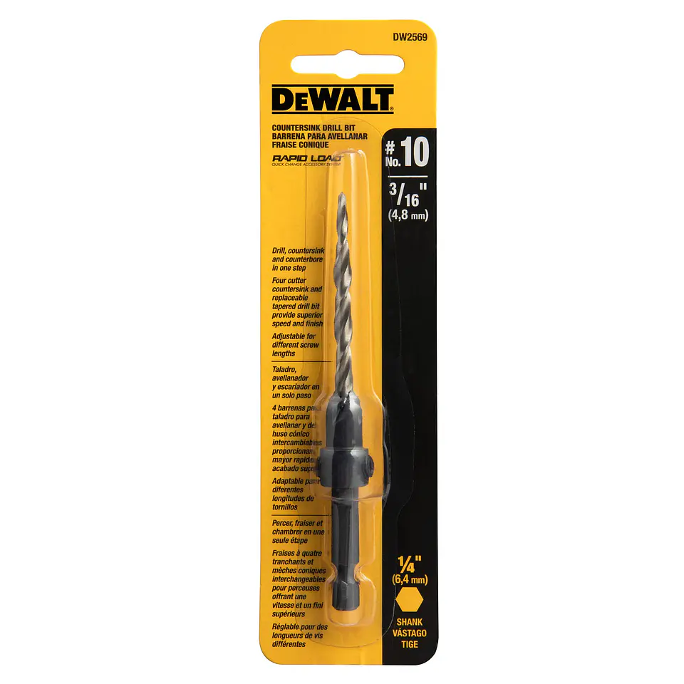 Broca Avellanadora DeWalt N°10 DW2569-Z 1