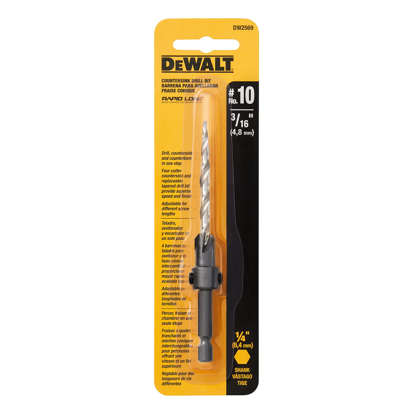 Broca Avellanadora DeWalt N°10 DW2569-Z 3