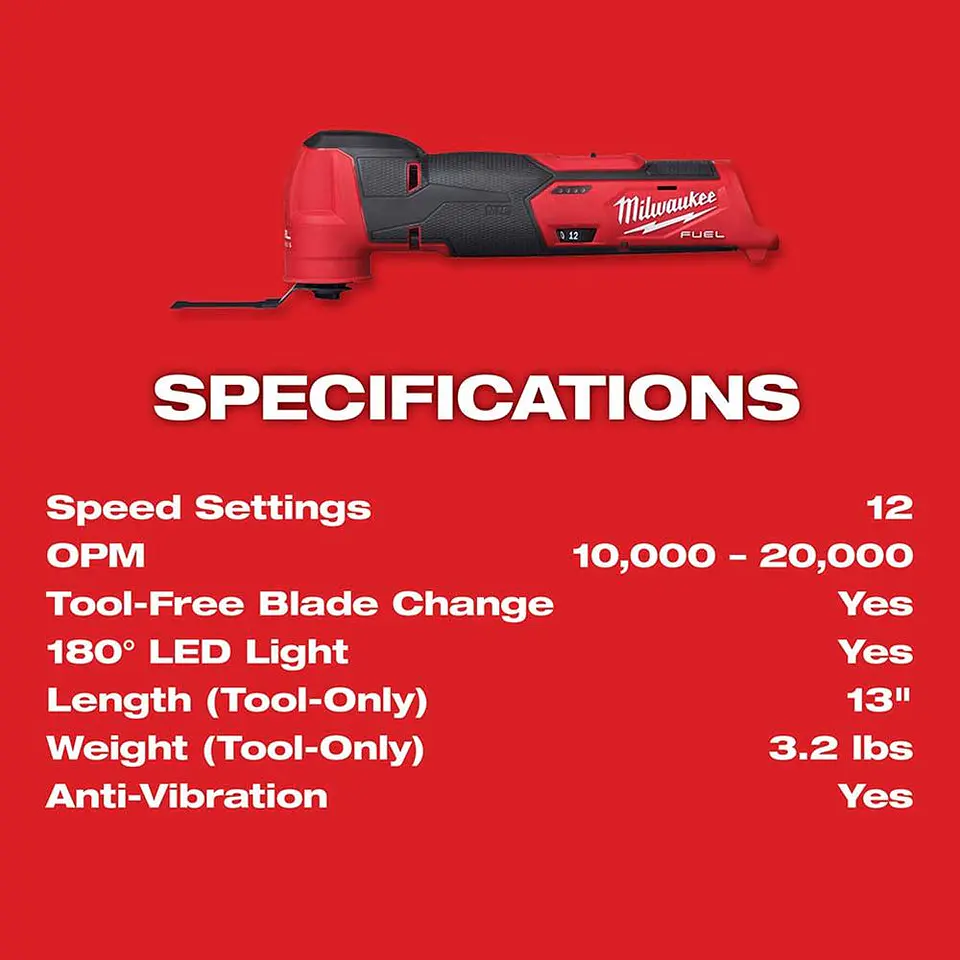 Kit Multiherramienta Milwaukee M12 FUEL 2526-21XC 8