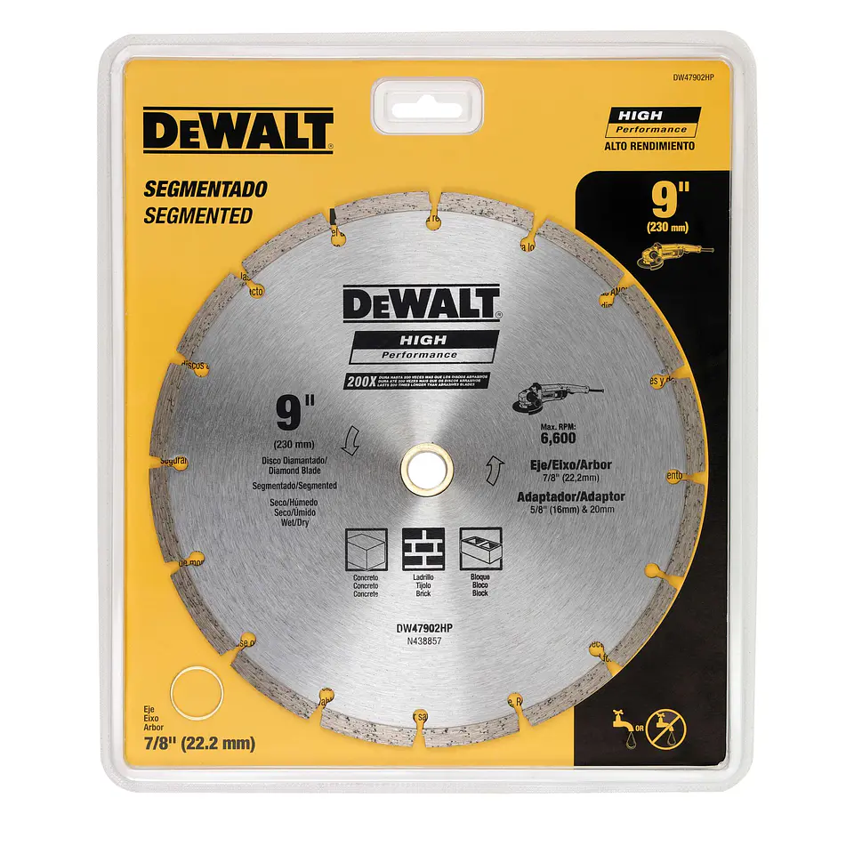 Disco Diamantado Segmentado DeWalt 230mm DW47902HP 2