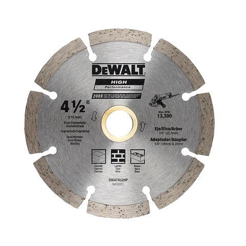 Disco Diamantado Segmentado DeWalt 115mm DW47452HP