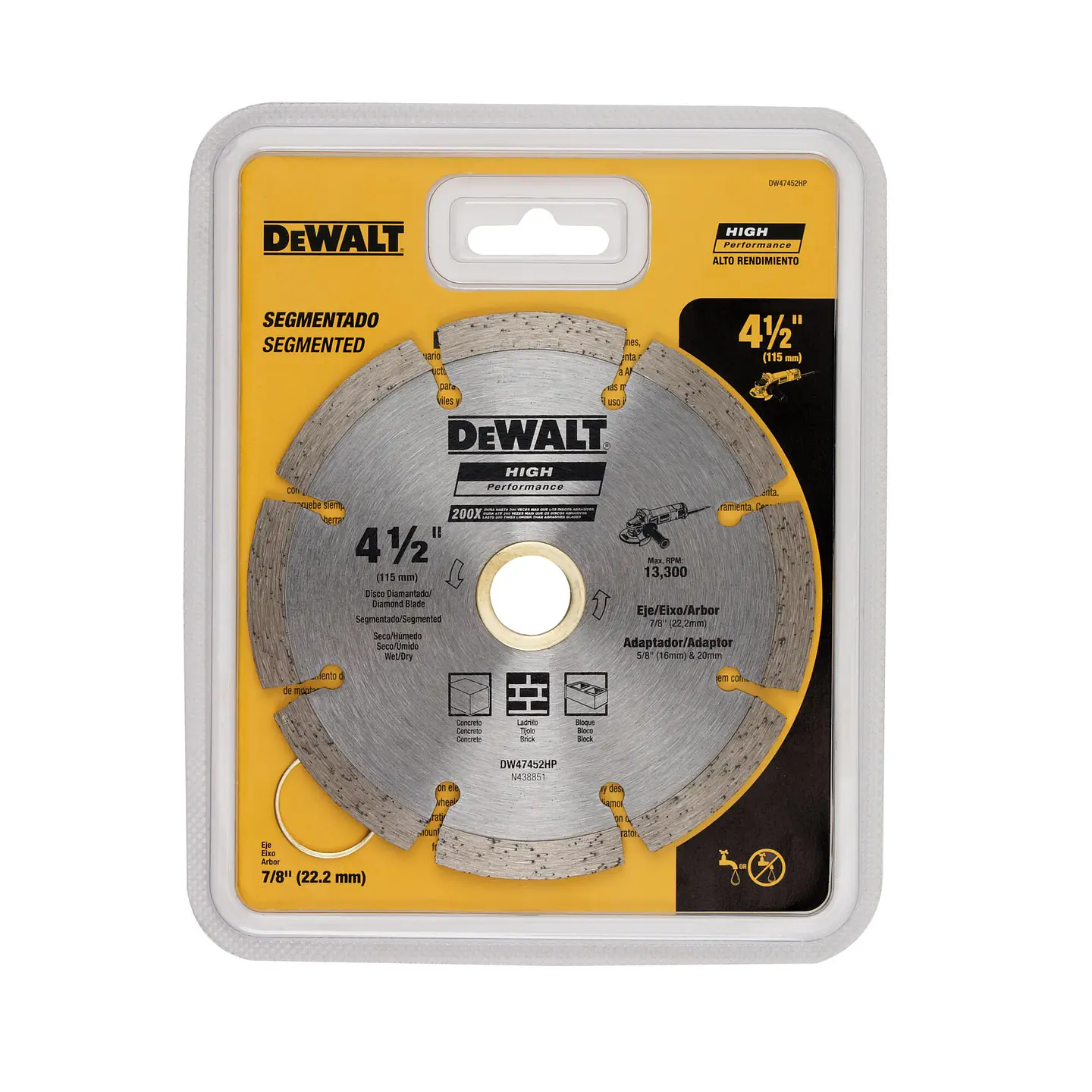 Disco Diamantado Segmentado DeWalt 115mm DW47452HP 2