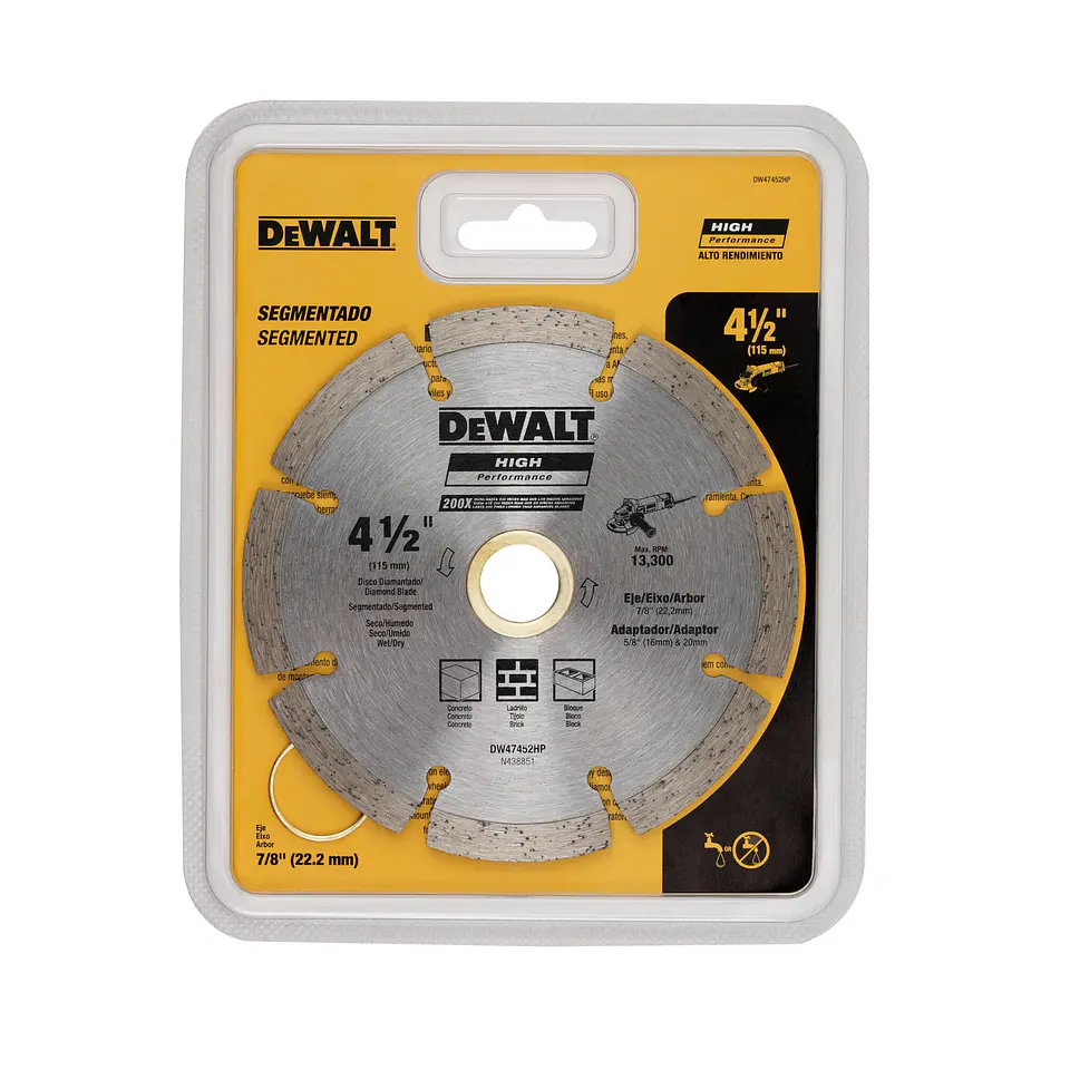 Disco Diamantado Segmentado DeWalt 115mm DW47452HP 2