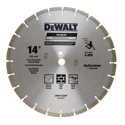 Disco Diamantado Segmentado DeWalt 350mm DW47142HP