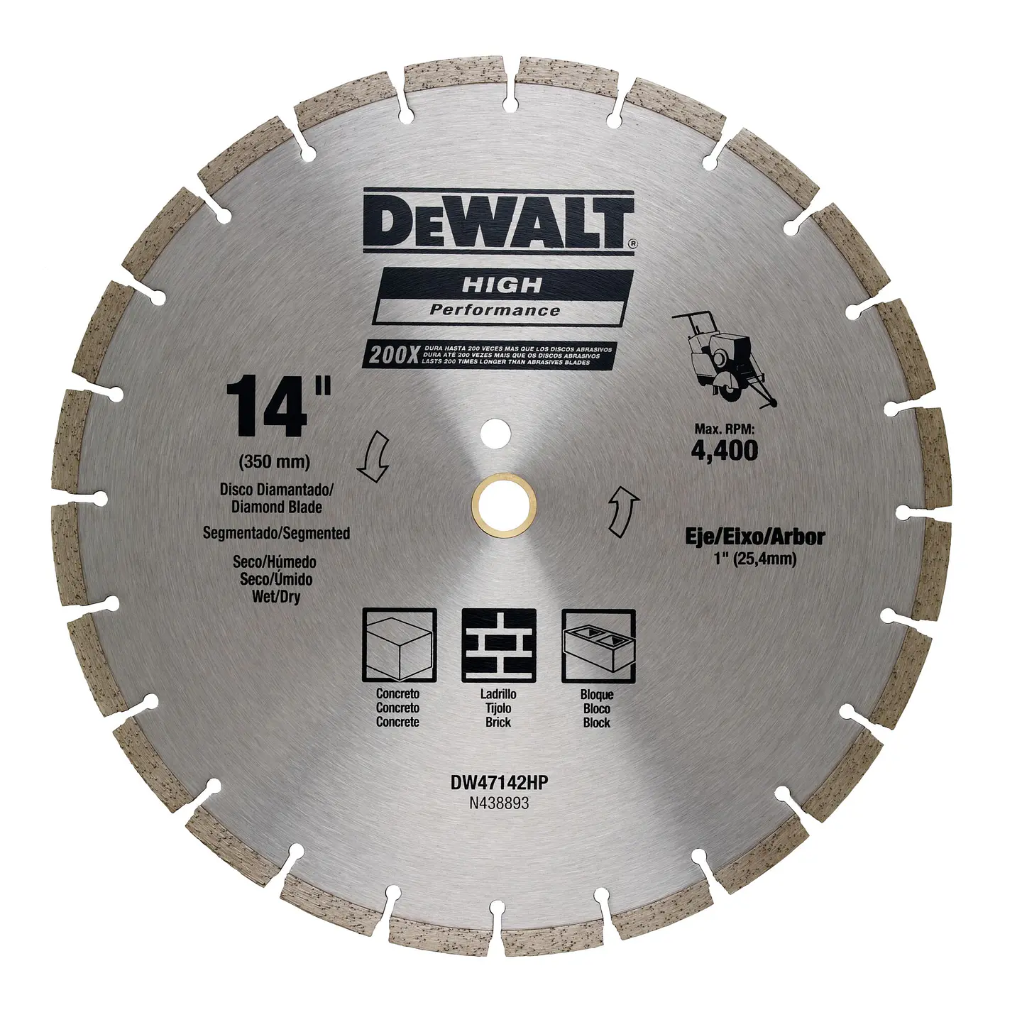 Disco Diamantado Segmentado DeWalt 356mm DW47142HP 1