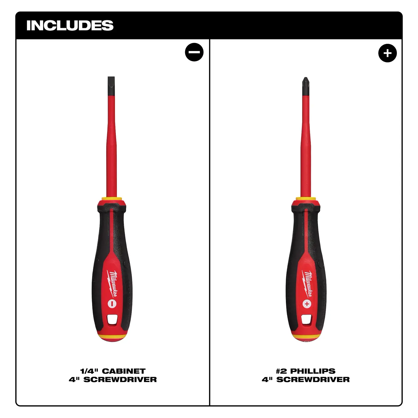 Set Destornilladores Aislados Milwaukee 1000V 2 Piezas 48-22-2207 6