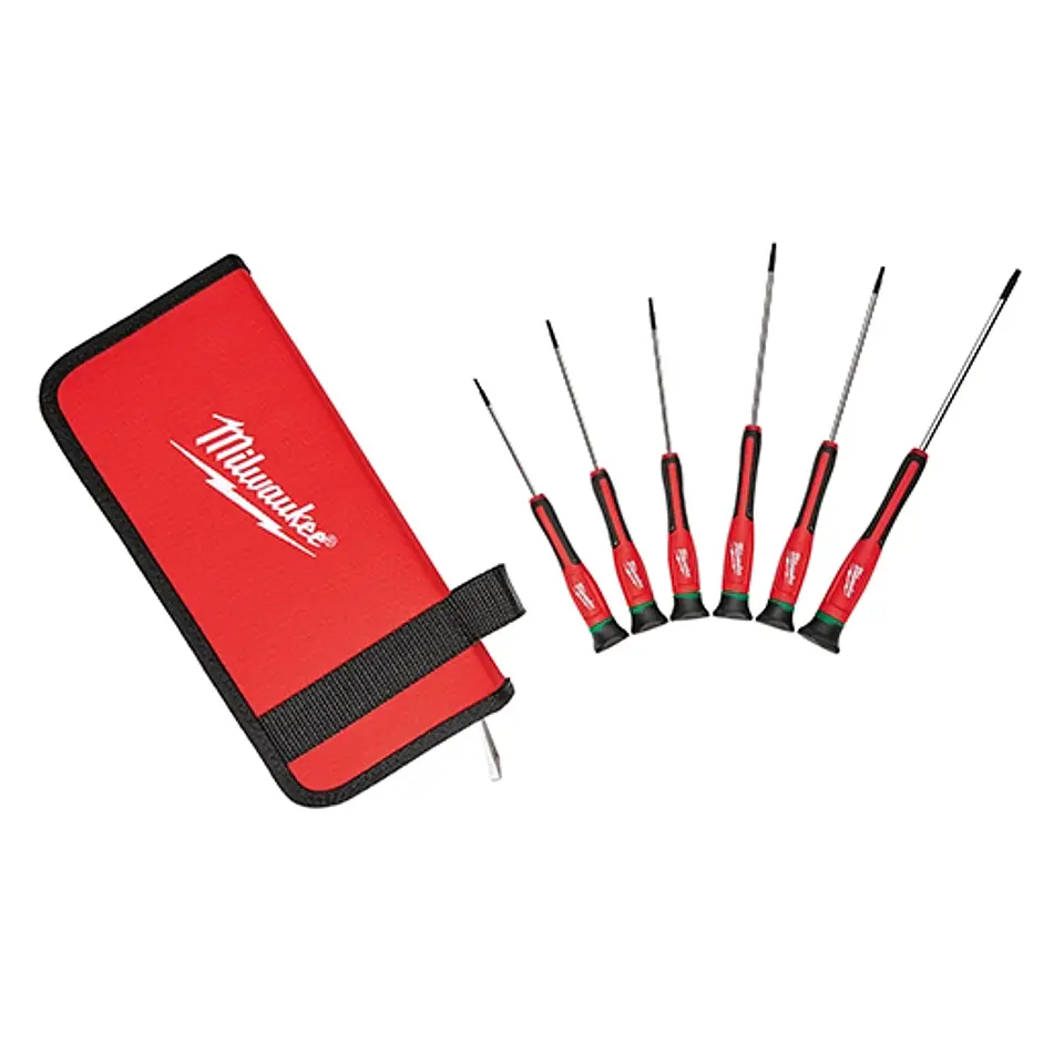 Set Destornilladores Precision Milwaukee 6 Piezas con Estuche TORX 48-22-2610 2