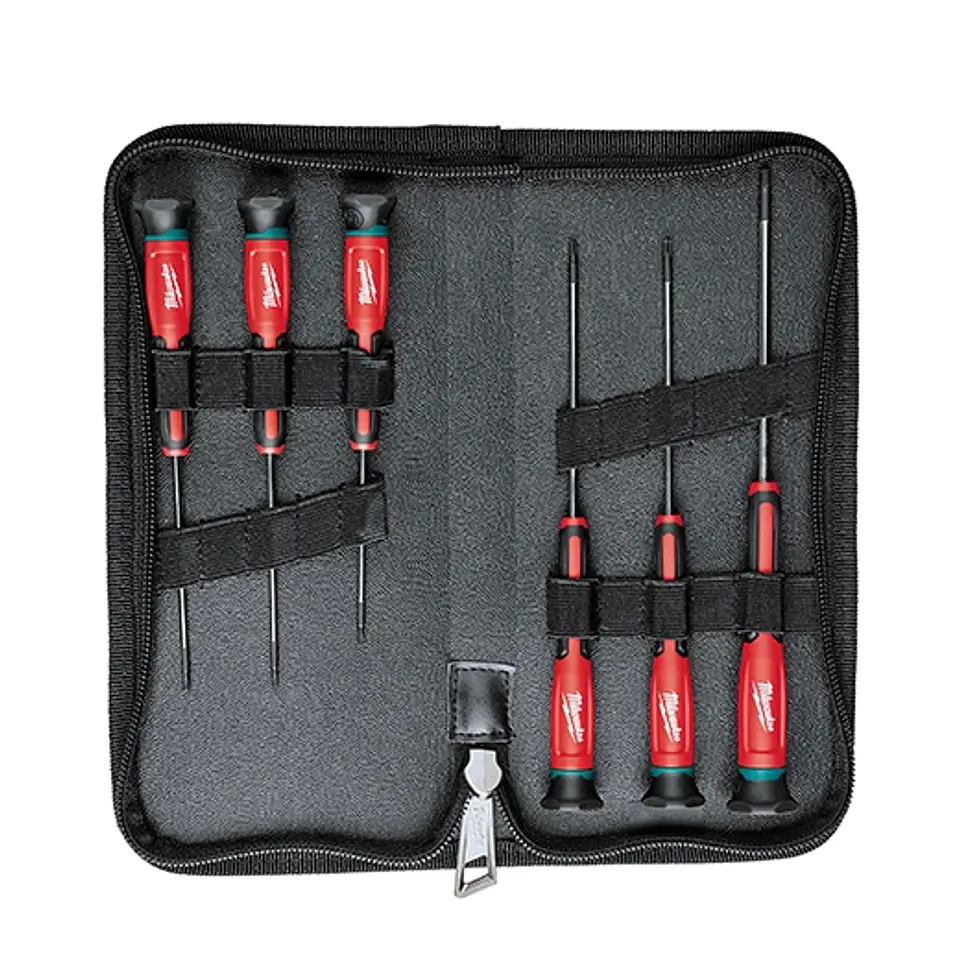 Set Destornilladores Precision Milwaukee 6 Piezas con Estuche TORX 48-22-2610 3