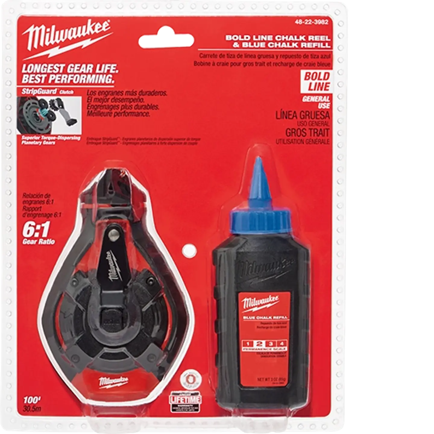 Tizalinea Milwaukee 100' con Tiza Azul 48-22-3982 1