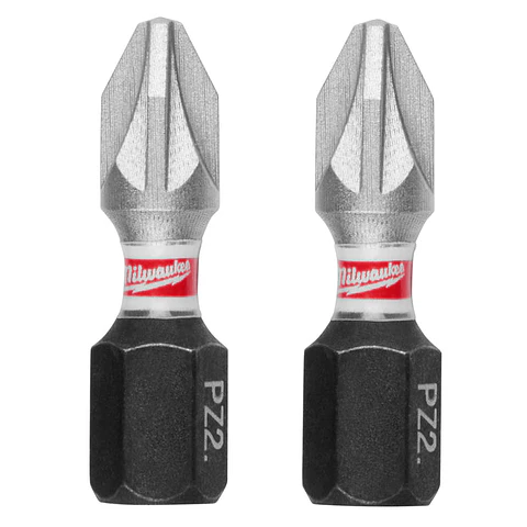 Brocas SHOCKWAVE Milwaukee Pozidriv N°2 1" (2 unidades) 48-32-4432