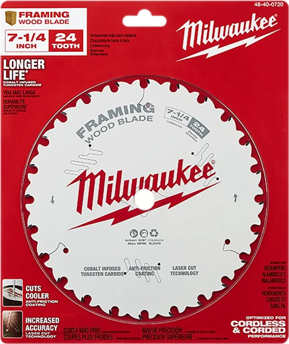 Disco Sierra Circular Milwaukee 7-1/4